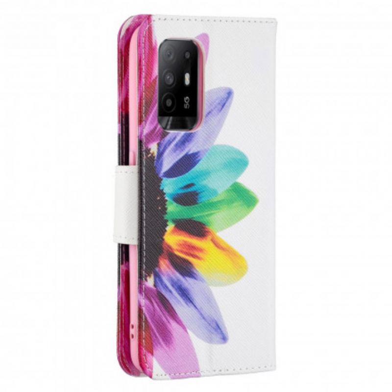 Housse Oppo A94 5G Fleur Aquarelle