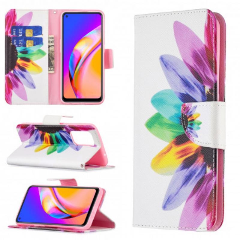 Housse Oppo A94 5G Fleur Aquarelle