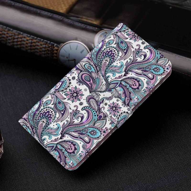 Housse Oppo A94 5G Fleurs Motifs avec Lanière