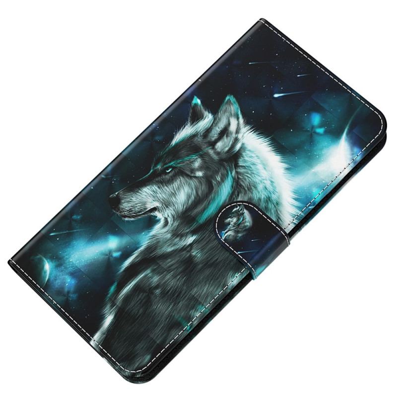 Housse Oppo A94 5G Loup avec Lanière