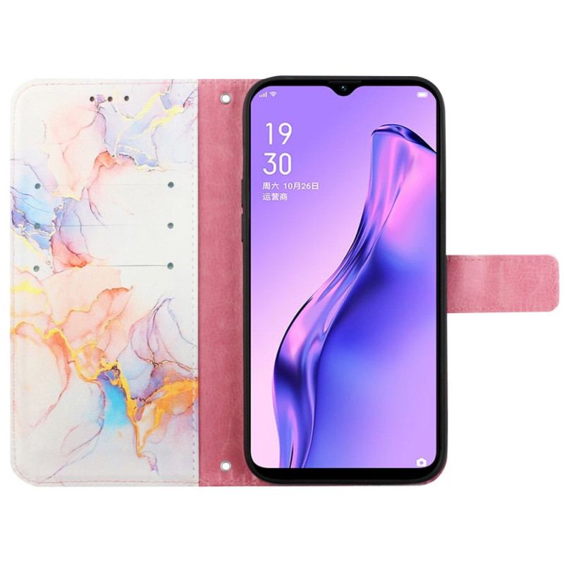 Housse Oppo A94 5G Marbre avec Lanière