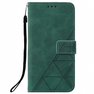 Housse Oppo A94 5G Simili Cuir avec Lanière