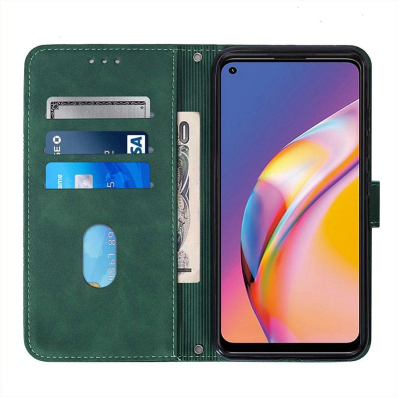 Housse Oppo A94 5G Simili Cuir avec Lanière