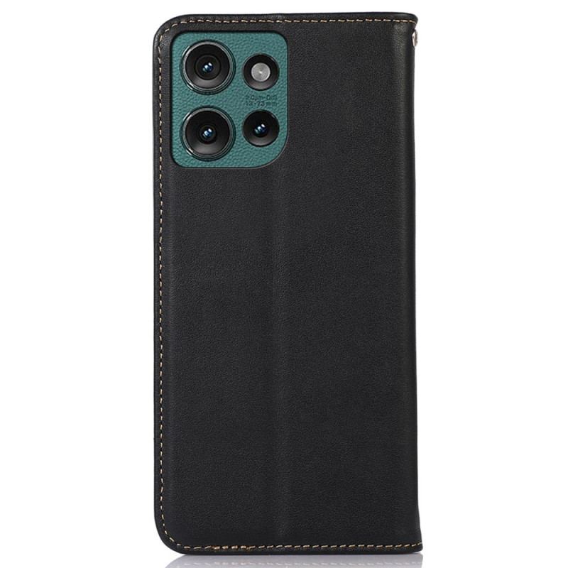 Flip Cover Motorola Edge 50 Neo Cuir Nappa KHAZNEH