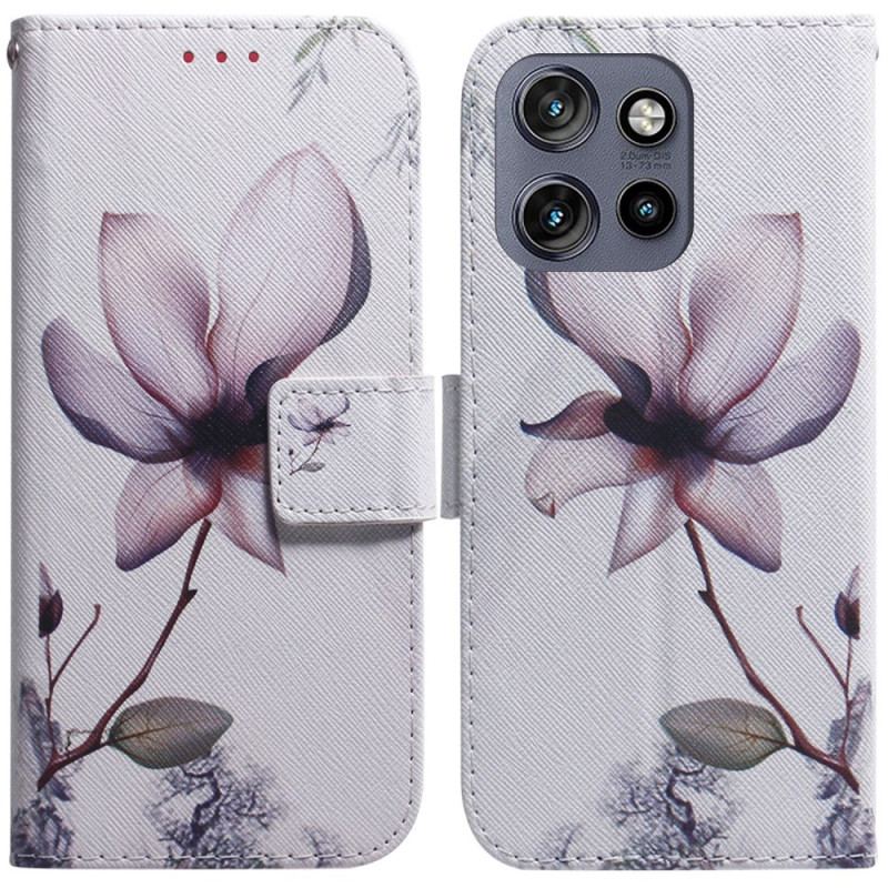 Housse Motorola Edge 50 Neo Fleur rose