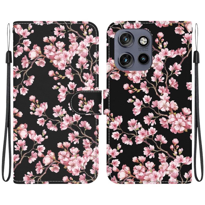 Housse Motorola Edge 50 Neo Fleurs de Prunier