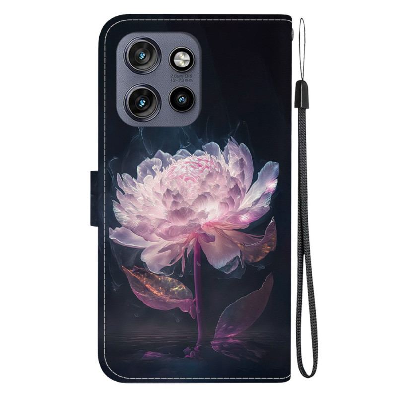 Housse Motorola Edge 50 Neo Pivoine Violette