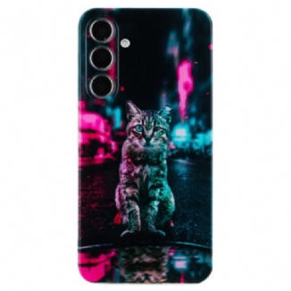 Coque Samsung Galaxy S24 FE Chat au Feu Tricolore