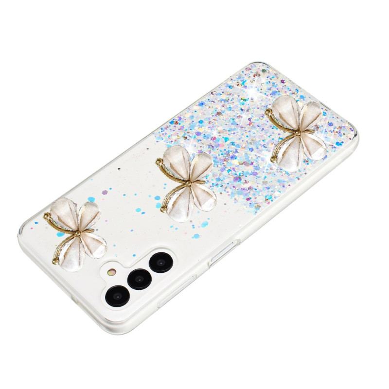 Coque Samsung Galaxy S24 FE Phosphorescente Papillons 3D