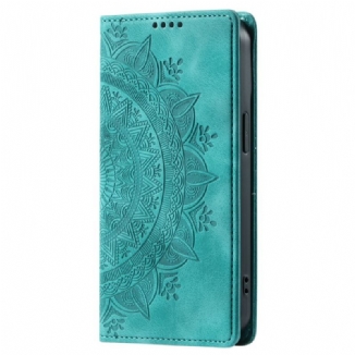 Flip Cover Samsung Galaxy S24 FE Effet Daim Mandala