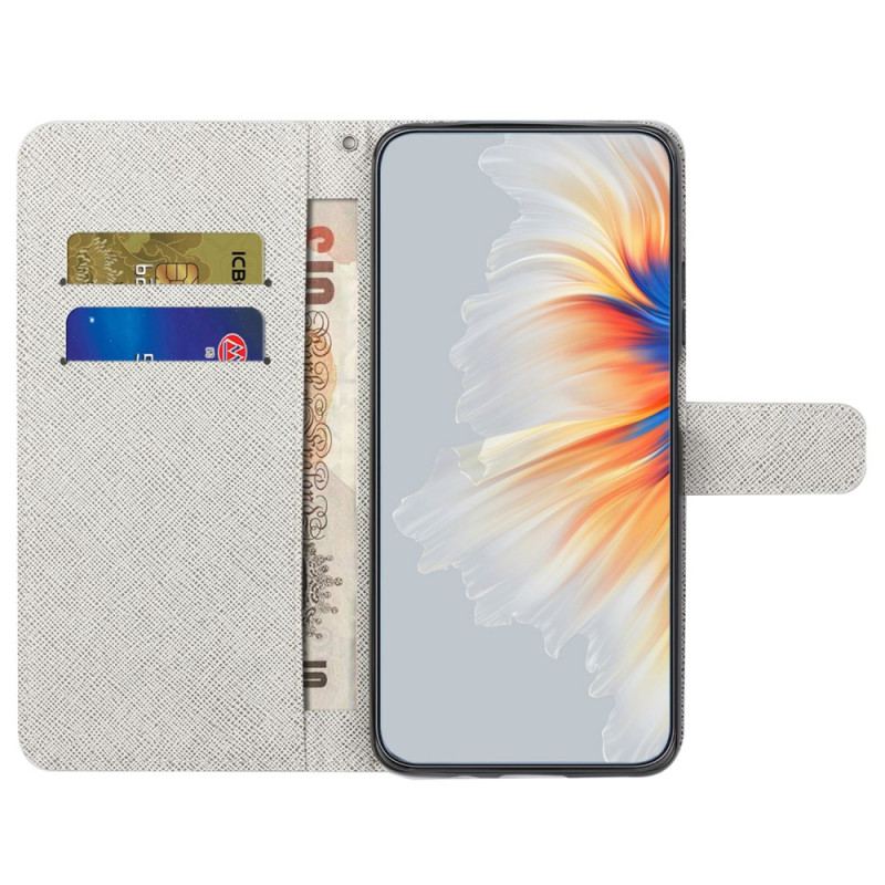 Housse Samsung Galaxy S24 FE Fleurs Lunaires à Lanière