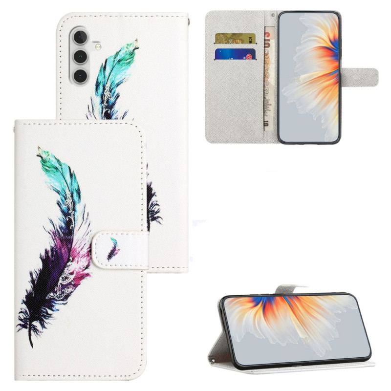 Housse Samsung Galaxy S24 FE Plume à Lanière