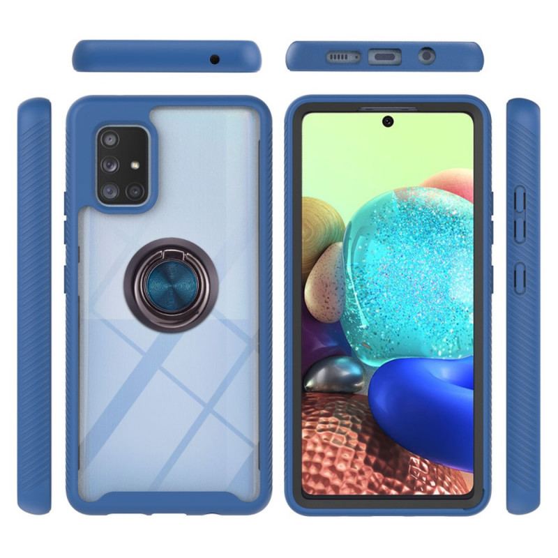 Coque Samsung Galaxy A71 5G Hybride Contour Coloré avec Anneau