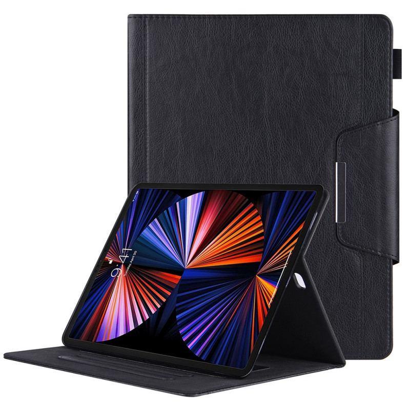 Housse iPad Pro 12.9" Simili Cuir Fermoir Argenté