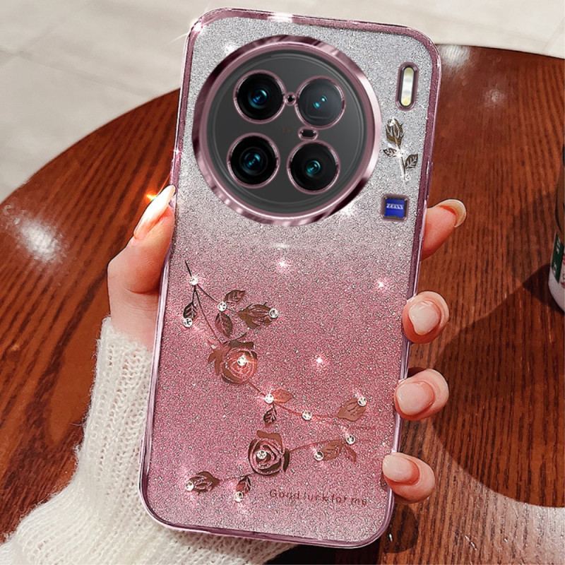 Coque Vivo X90 Pro Paillettes Roses