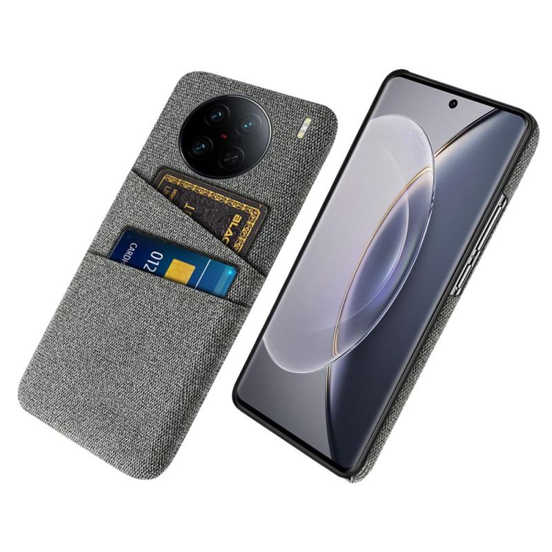 Coque Vivo X90 Pro Tissu Porte-Cartes