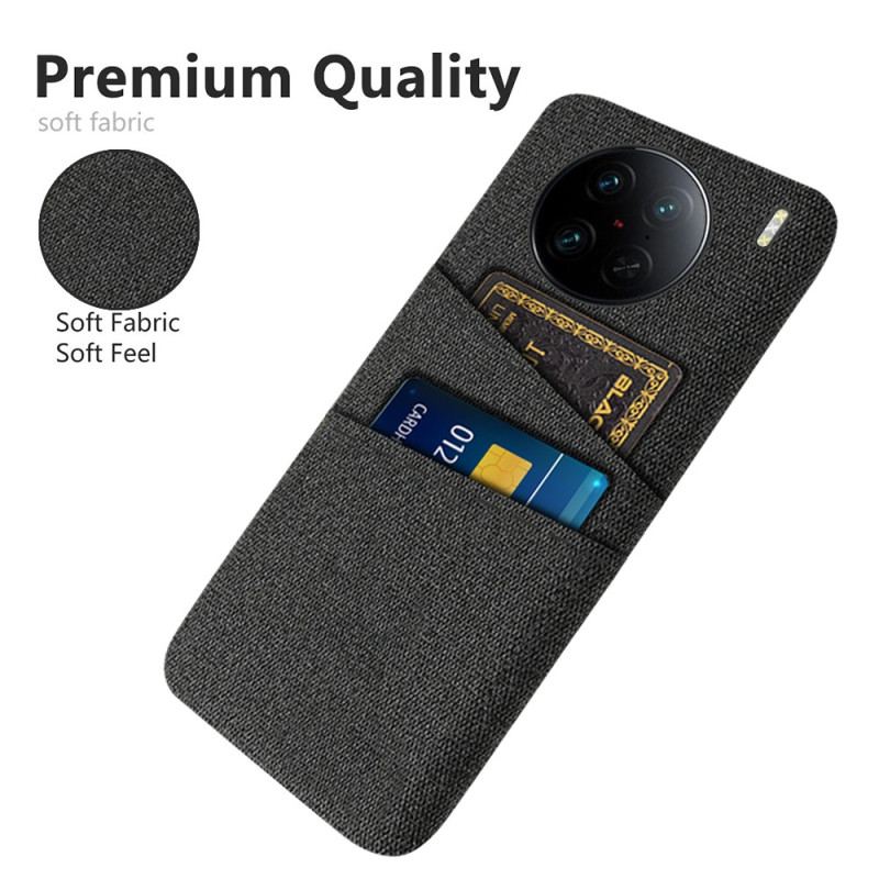 Coque Vivo X90 Pro Tissu Porte-Cartes