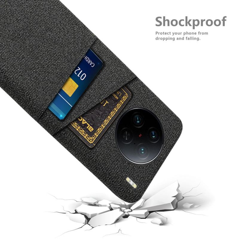 Coque Vivo X90 Pro Tissu Porte-Cartes