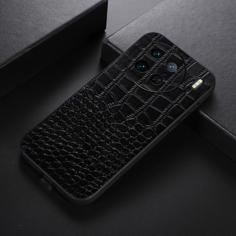 Coque Vivo X90 Pro Véritable Cuir Texture Crocodile