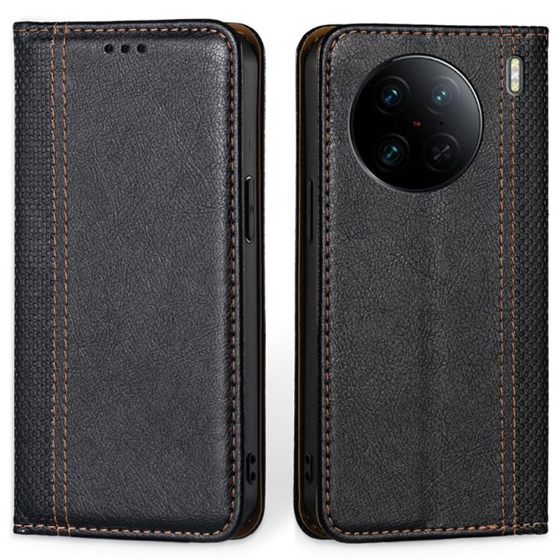 Flip Cover Vivo X90 Pro Simili Cuir Vintage