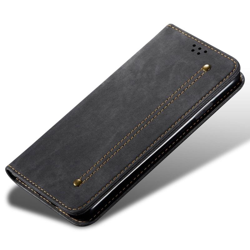 Flip Cover Vivo X90 Pro Tissu Jeans