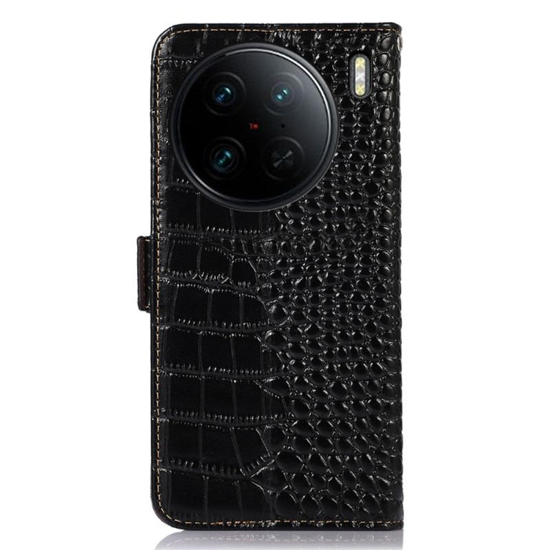 Housse Vivo X90 Pro Style Crocodile RFID