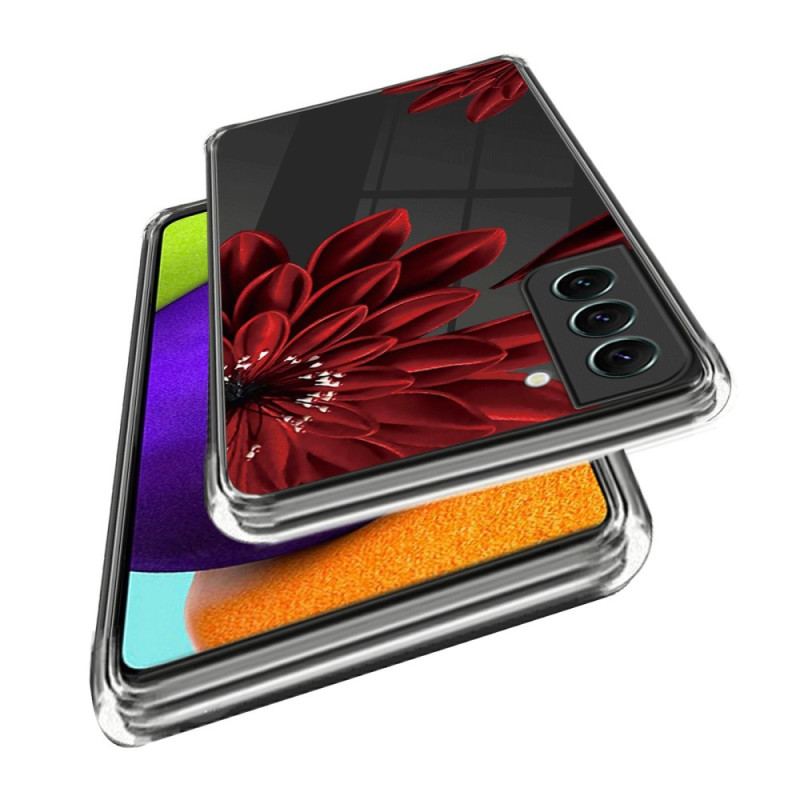 Coque Samsung Galaxy S23 Plus 5G Transparente Fleurs Rouges