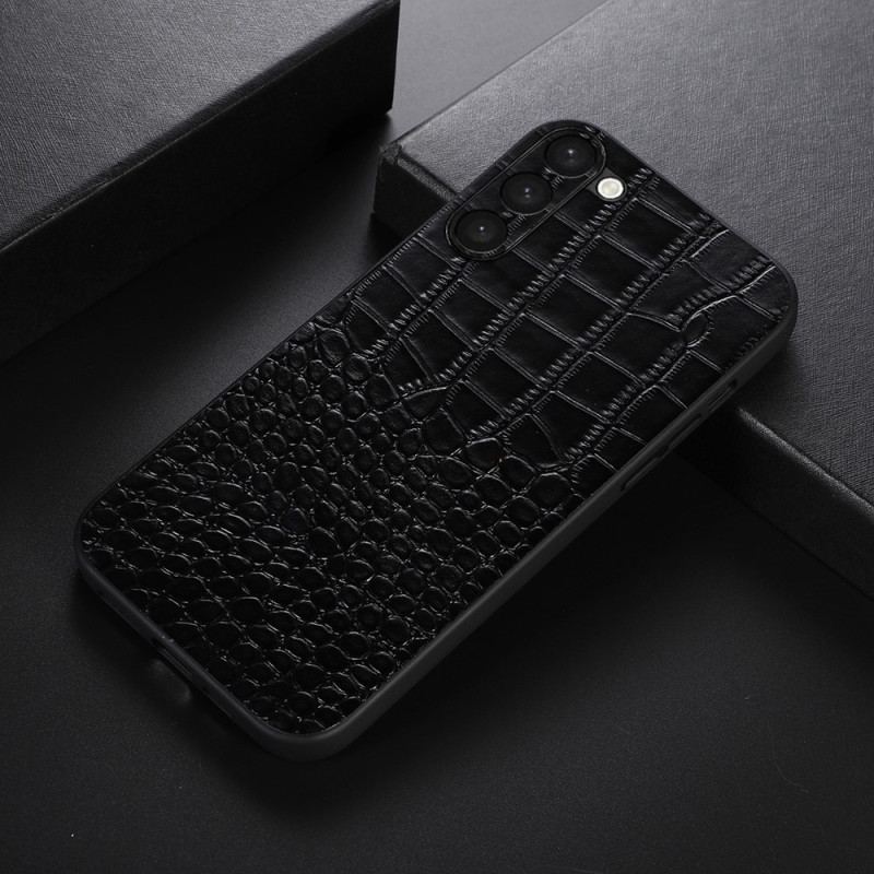 Coque Samsung Galaxy S23 Plus 5G Vrai Cuir Style Crocodile