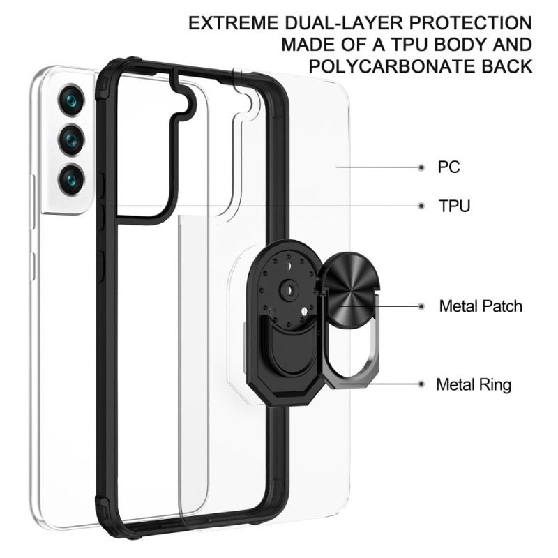 CoqueSamsung Galaxy S23 Plus 5G Transparente avec Anneau-Support