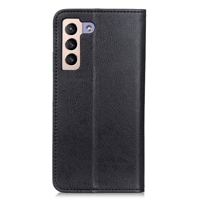 Flip Cover Samsung Galaxy S23 5G Cuir Fendu Litchi