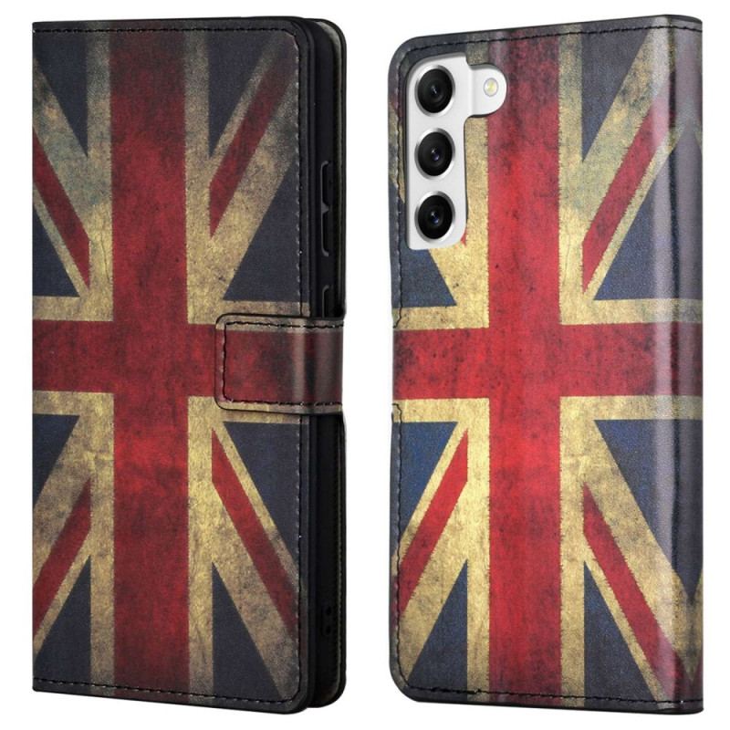 Housse Samsung Galaxy S23 Plus 5G Drapeau Anglais Vintage