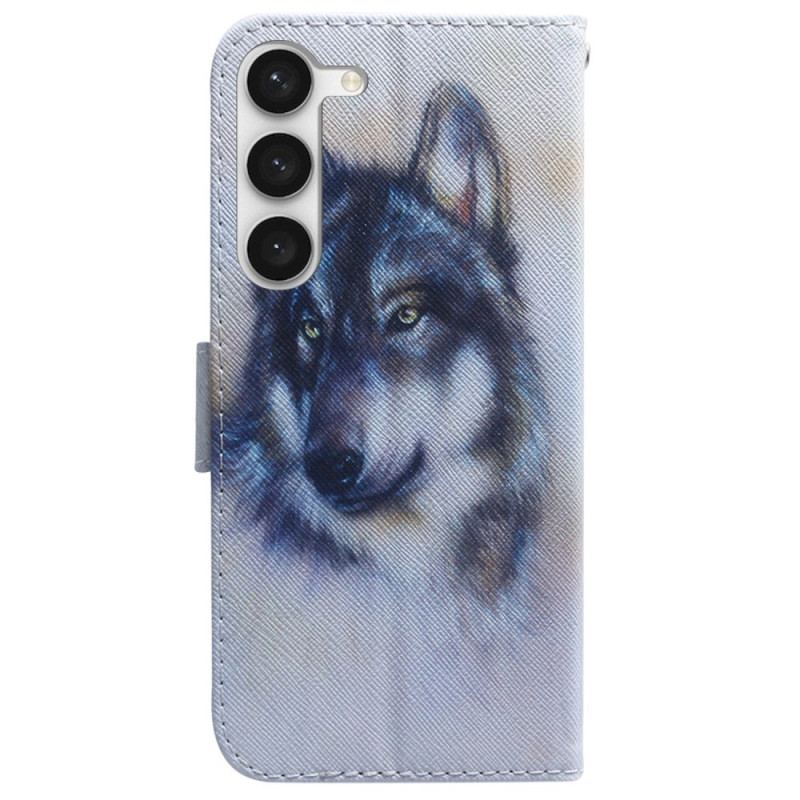 Housse Samsung Galaxy S23 Plus 5G Loup Aquarelle