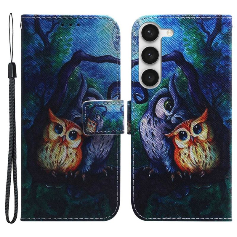 Housse Samsung Galaxy S23 Plus 5G Peinture Hiboux