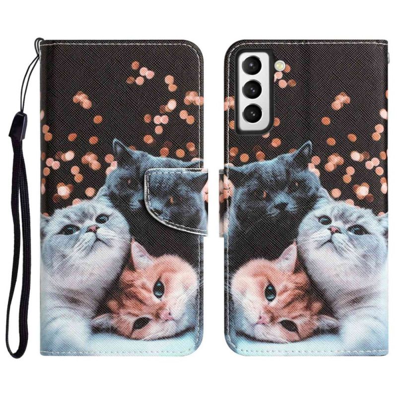 Housse Samsung Galaxy S23 Plus Que des Chats à Lanière