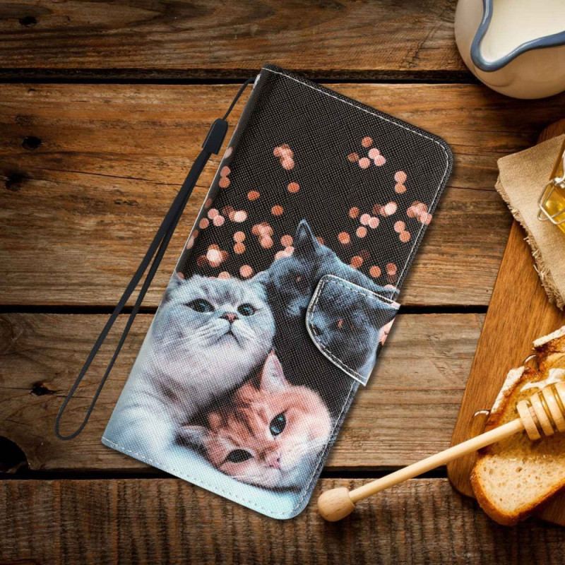 Housse Samsung Galaxy S23 Plus Que des Chats à Lanière