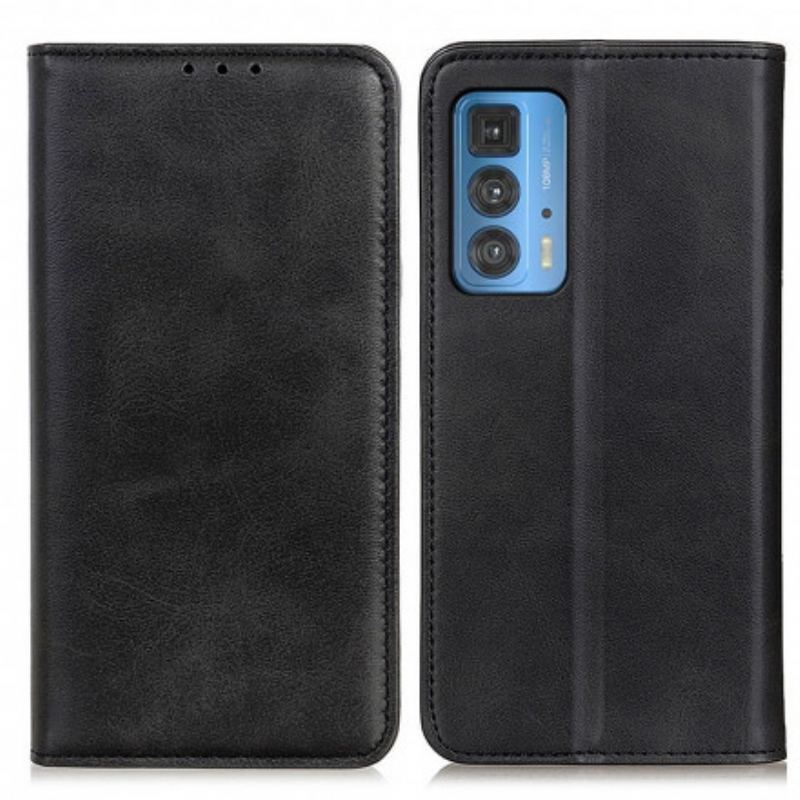 Flip Cover Motorola Edge 20 Pro Cuir Fendu Design