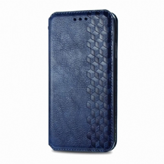 Flip Cover Motorola Edge 20 Pro Effet Cuir Texture Diamant