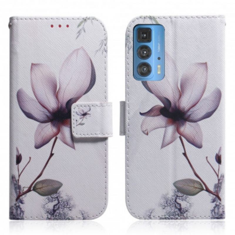 Housse Motorola Edge 20 Pro Fleur Vieux Rose