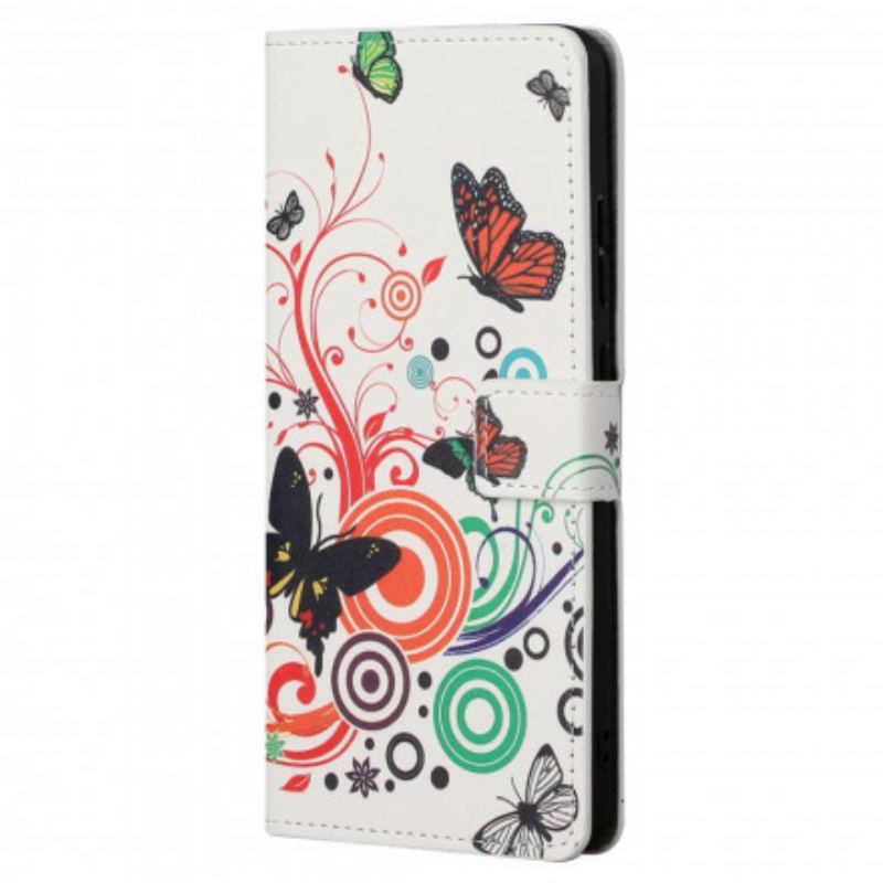 Housse Motorola Edge 20 Pro Papillons et Fleurs