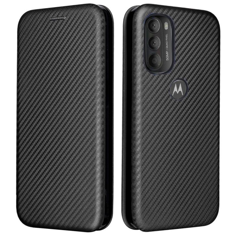 Flip Cover Moto G71 5G Silicone Carbone Coloré