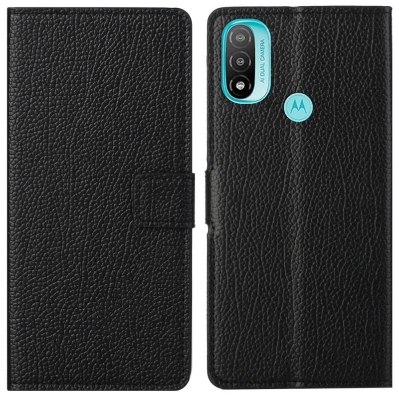 Housse Moto G71 5G Effet Cuir Grain Litchi