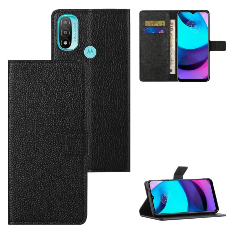 Housse Moto G71 5G Effet Cuir Grain Litchi