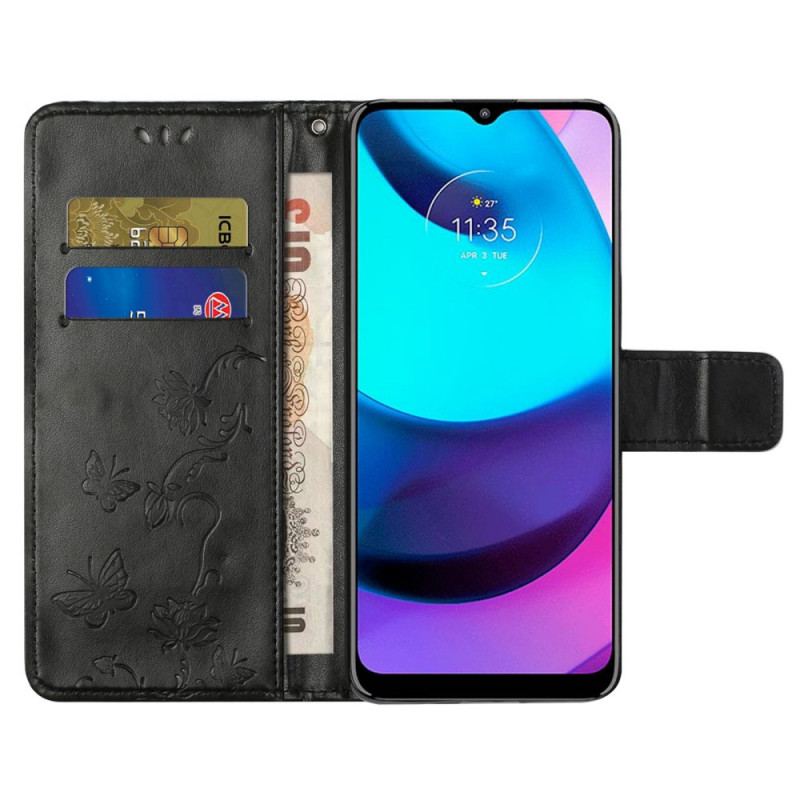 Housse Moto G71 5G Papillons et Fleurs D'Asie