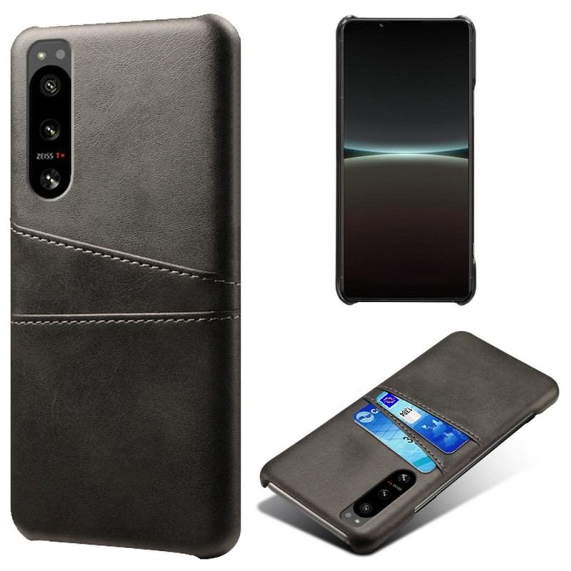 Coque Sony Xperia 5 IV Effet Cuir Porte-Cartes