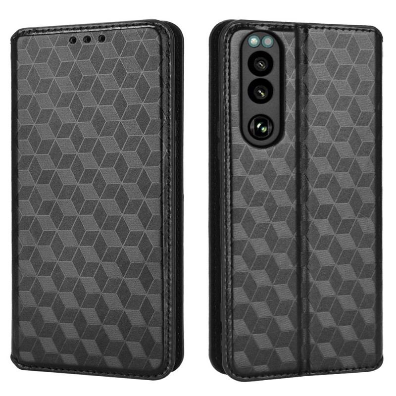 Flip Cover Sony Xperia 5 IV Texture 3D