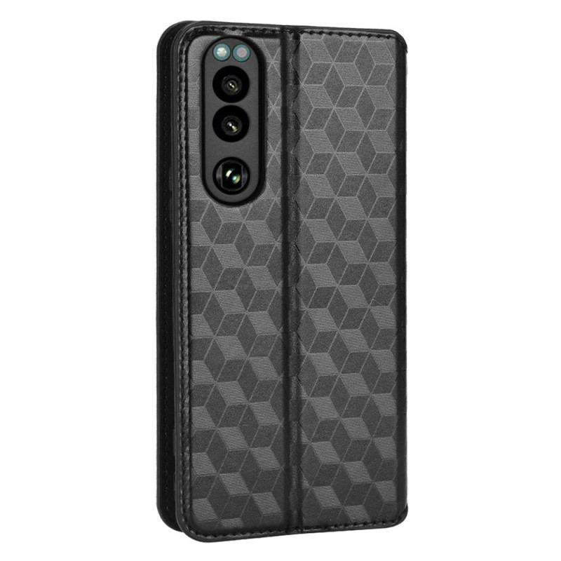 Flip Cover Sony Xperia 5 IV Texture 3D