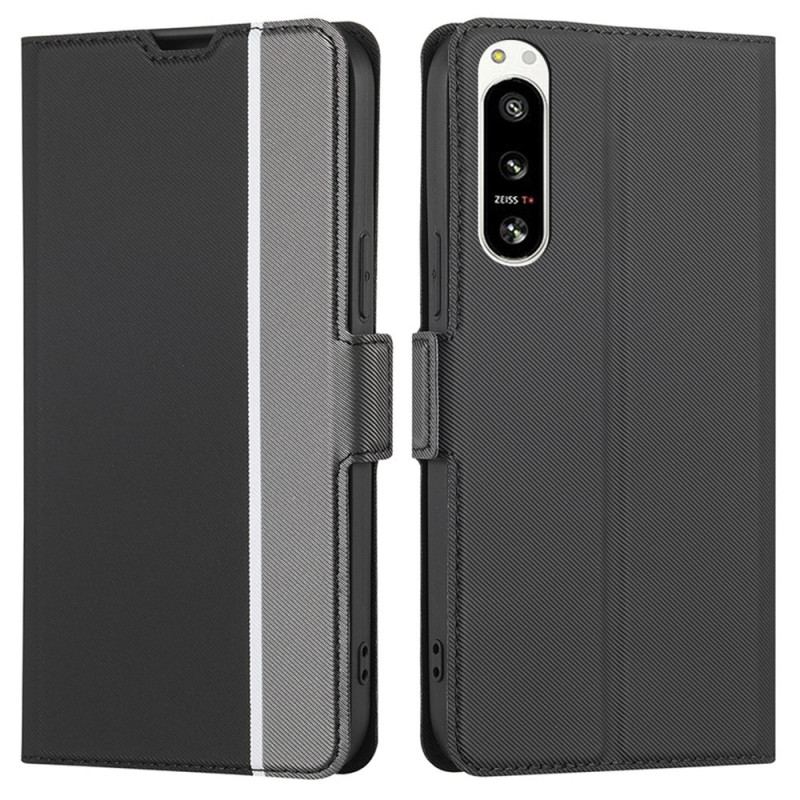 Flip Cover Sony Xperia 5 IV Ultra Fine Bicolore