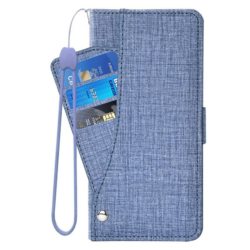 Housse Sony Xperia 5 IV Jeans avec Porte-Cartes Rotatif