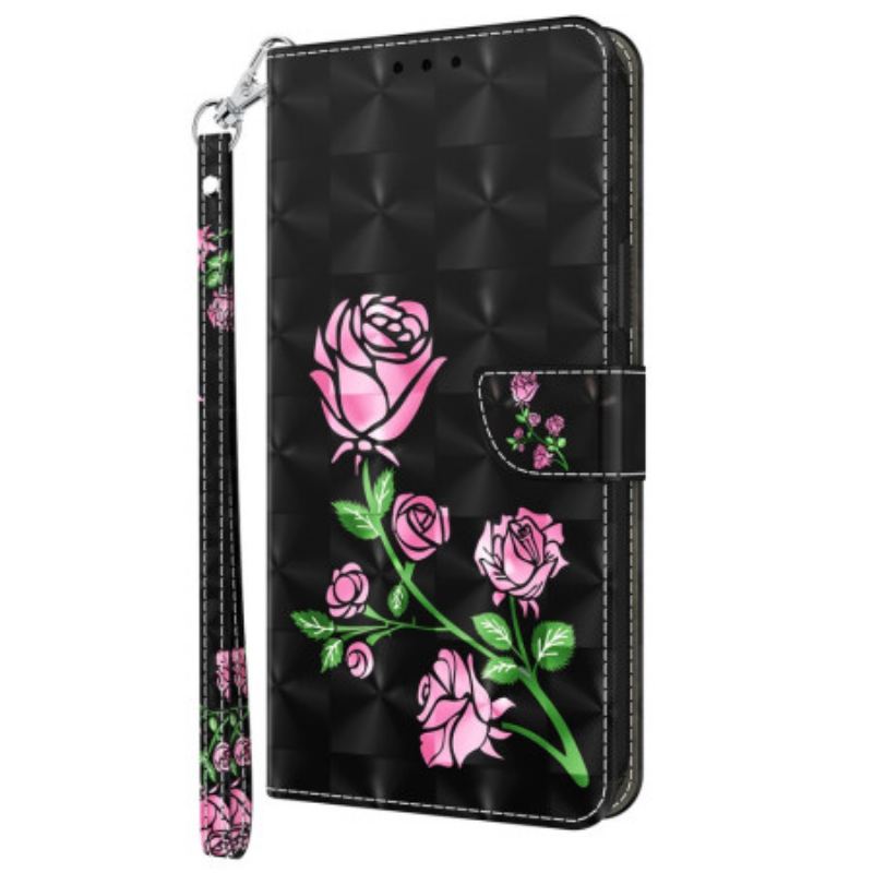 Housse Sony Xperia 5 IV Roses à Lanière