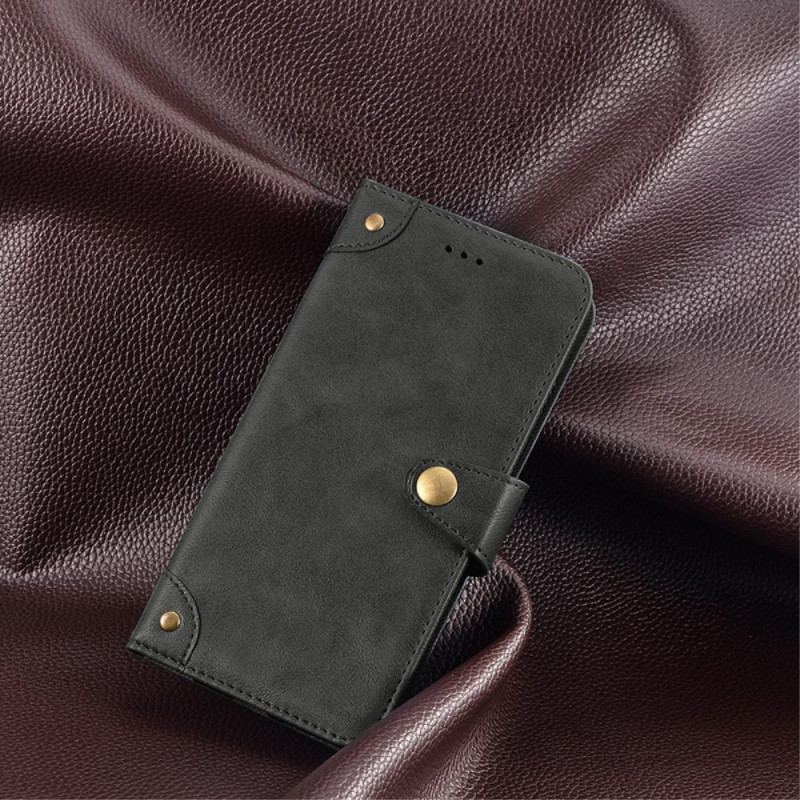 Housse Sony Xperia 5 IV Style Cuir avec Rivets IDEWEI